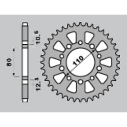 JR zębatka tylna 334 45 honda cbx 550F '82-'86, cbx 750F '84-'86 (JTR1334.45)