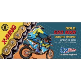 CZ 2025/12 łańcuch napędowy 520 nxr (112 ogniw) active ring (x-ring) złoty enduro racing do 600 ccm (wąski 15,875 x 6,48MM) (35…