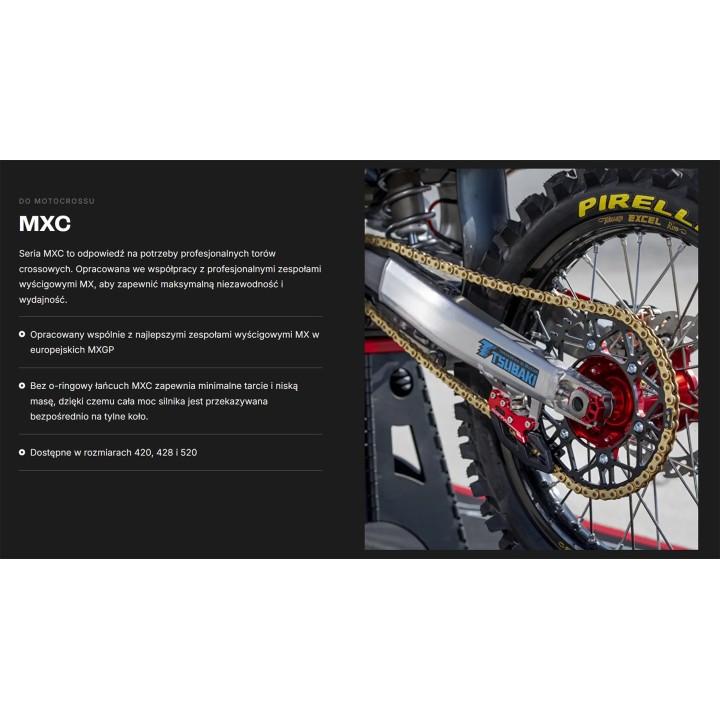 TSUBAKI łańcuch napędowy 428 mxc 140 professional motocross / enduro racing chain