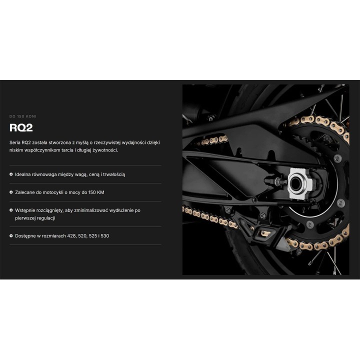 TSUBAKI łańcuch napędowy 525 RQ2 114 professional road x-ring chain