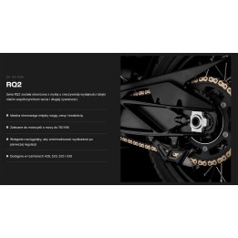 TSUBAKI łańcuch napędowy 525 RQ2 124 professional road x-ring chain