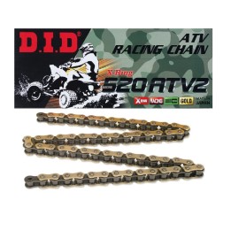 DID łańcuch napędowy 520ATV2GB-104 (104-OGNIW) x-ring złoty (otwarty + zapinka) - zastępuje 520ATV