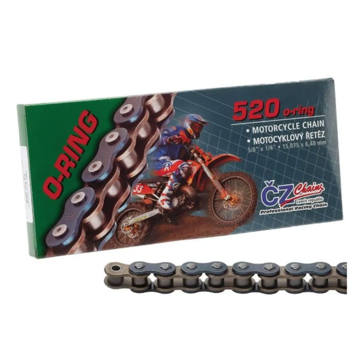 CZ łańcuch napędowy 520 orm (118 ogniw) o-ring do 450 ccm (34,0 kn) + zapinka