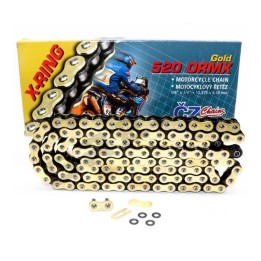 CZ łańcuch napędowy 520 ormx (110 ogniw) active ring (x-ring) złoty do 600 ccm (enduro) (34,5 kn) + zapinka