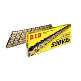 DID łańcuch napędowy 520VX3GB-94 (94 ogniwa) x-ring złoty (otwarty + zapinka)
