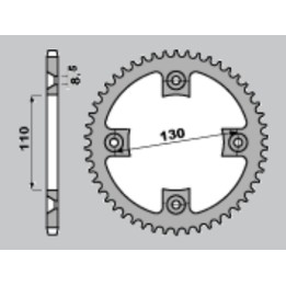 JR zębatka tylna aluminiowa (anodowana) 4306 56 honda cr 80 / 85 '85-'07