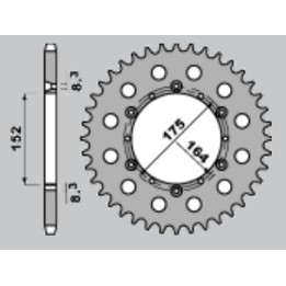 JR zębatka tylna aluminiowa (anodowana) 856 50 yamaha yz/yzf 88-98 (JTR853.50) (łańc. 520)