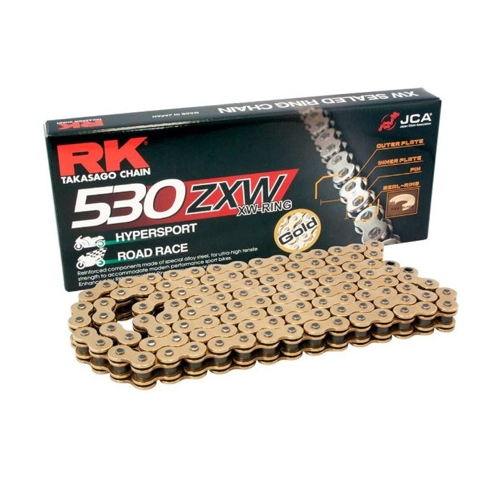 RK łańcuch napędowy 530ZXW-116 (xw-ring) zakuwka (clf) w zestawie