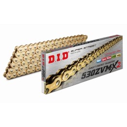 DID łańcuch napędowy 50(530)ZVMX2GG-114 / (114 ogniw) x-ring złoty / złoty (otwarty + zakuwka) (50ZVMX2GG-114)