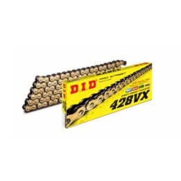 DID łańcuch napędowy 428VXGB-124 (124 ogniw) x-ring złoty (otwarty + zakuwka)