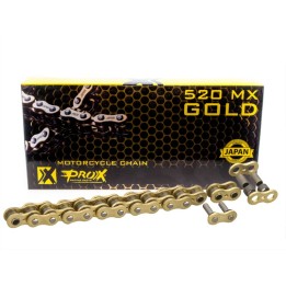 PROX łańcuch napędowy 520 MX gold (bez o-ringów) 120 ogniw