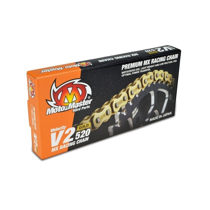 MOTO-MASTER łańcuch napędowy V2-520G MX racing gold chain regular
