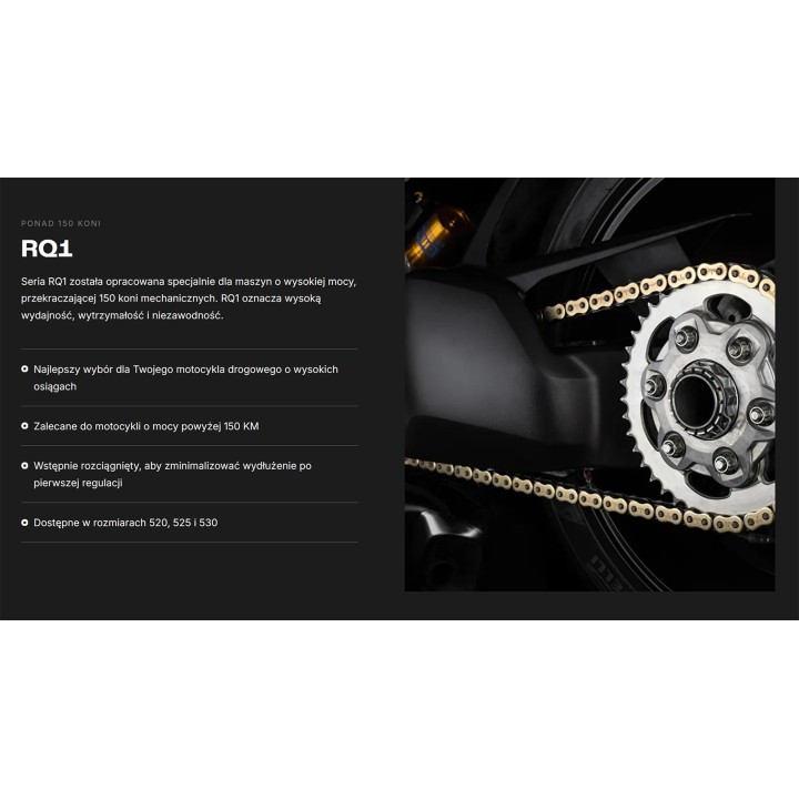 TSUBAKI ogniwo łączące zakuwka nit płaski do łańcucha 525 RQ1 professional road x-ring chain