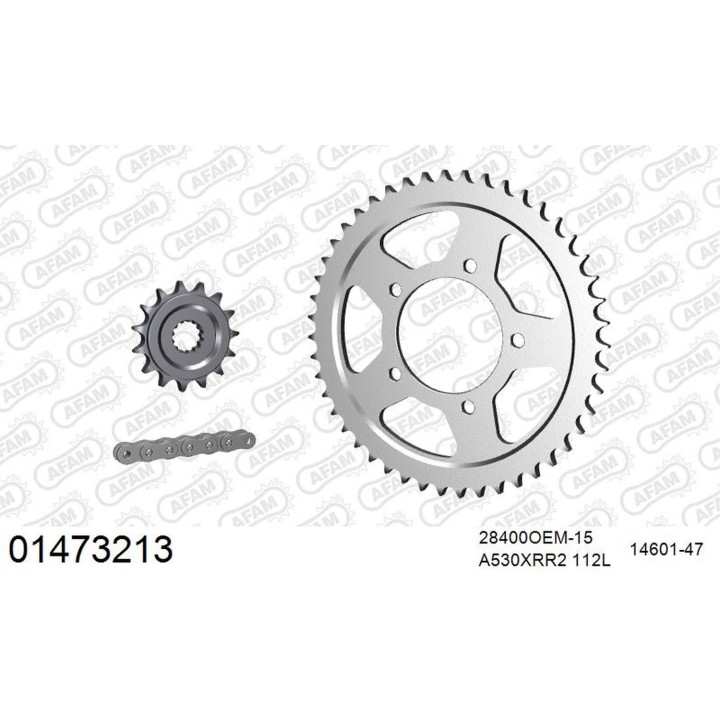 AFAM 2026/04 zestaw (komplet) napędowy suzuki gsf 650 n bandit 2005-2006 (28400NR-15, 14601-47, A530XMR3 112L)