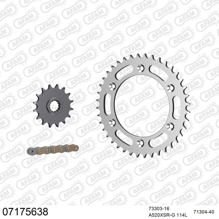 AFAM 2026/04 zestaw (komplet) napędowy ktm 690 duke 2008-2019 (73303-16, 71304-40, A520XSR-G 114L)