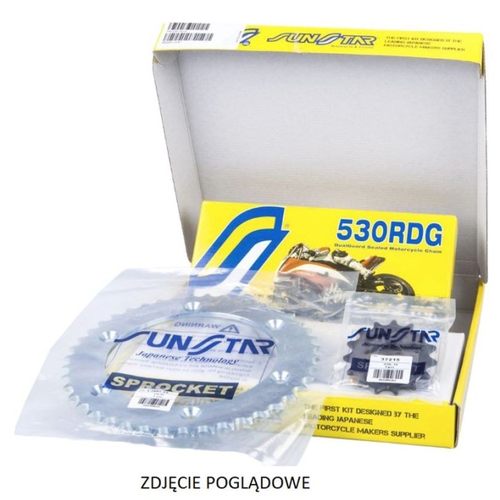 SUNSTAR zestaw napędowy honda cbr 1000RR 06-07 plus złoty (16/42/114) (do 1400CC) (SUN52216/SUN1-5635-42/SS530RTG1-114G) - made…