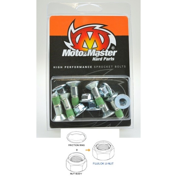 MOTO-MASTER śruby do zębatki tylnej M8X26MM (6SZTUK) fujilok u-nut (torx) ktm/husqvarna/beta