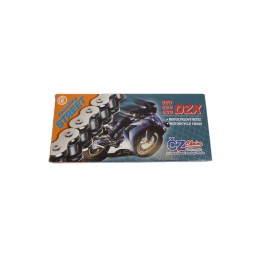 CZ łańcuch napędowy 525 dzx (108 ogniw) active ring (x-ring) chrom do 1000 ccm (40,0 kn) + zakuwka drążona