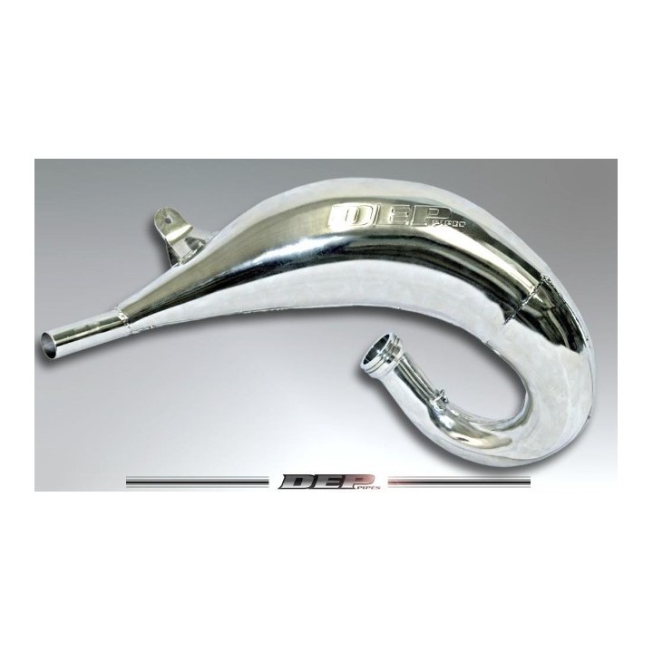 DEP PIPES dyfuzor/komora/tuba rezonansowa niklowana (front exhaust pipe nickel): kawasaki KX125 '04-'19