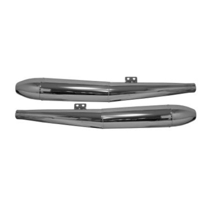 EMGO końcówka wydechu (tłumik) chromowana prawa (na wzór oryginału) bmw r 50 / 5, R75 / 5, r 60 / 5 '69-'72 (długość 81,5CM)
