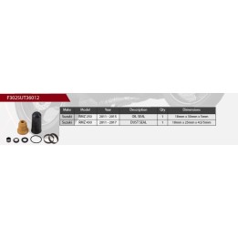 SHOWA zestaw naprawczy amortyzatora tylnego suzuki rmz 250 '11-'15, rmz 450 '11-'17 (service kit)