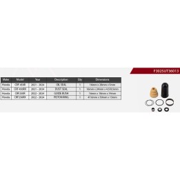 SHOWA zestaw naprawczy amortyzatora tylnego honda crf 450 r '21-'24, crf 450 rx '21-'24, crf 250 r '22-'24, crf 250 rx '22-'24…
