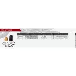 SHOWA zestaw naprawczy amortyzatora tylnego kawasaki kxf 450 '19-'24, kx 450 xc '21-'24 (service kit)