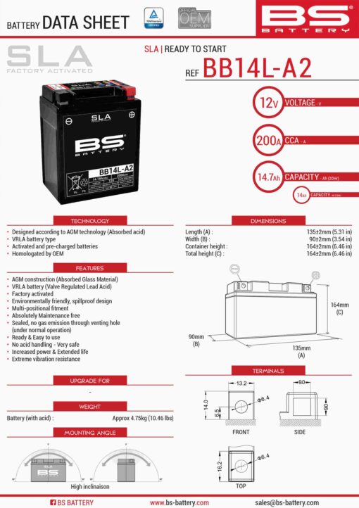 bs akumulator bb14l a2 fa yb14l a2 yb14l b2 12