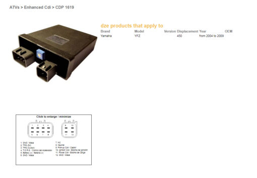 dze modul zaplonu cdi yamaha yfz 450 04 09 tuninn