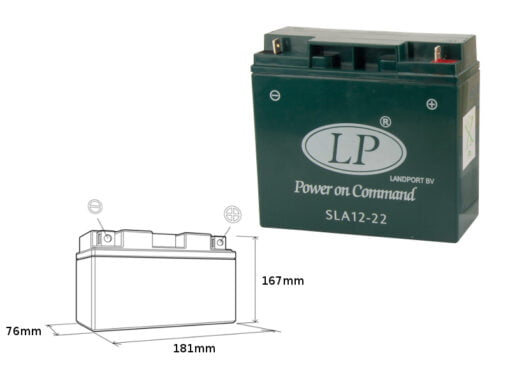 landport akumulator sla12 22 ms sla 12 22 12v 22