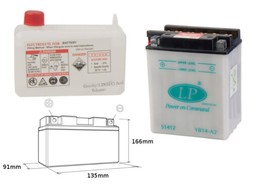 landport akumulator yb14 a2 md lb14 a2 12v 14ah