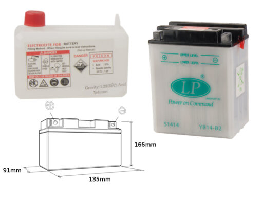 landport akumulator yb14 b2 md lb14 b2 12v 14ah