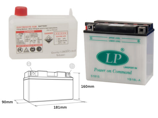 landport akumulator yb18l a md lb18l a 12v 18ah