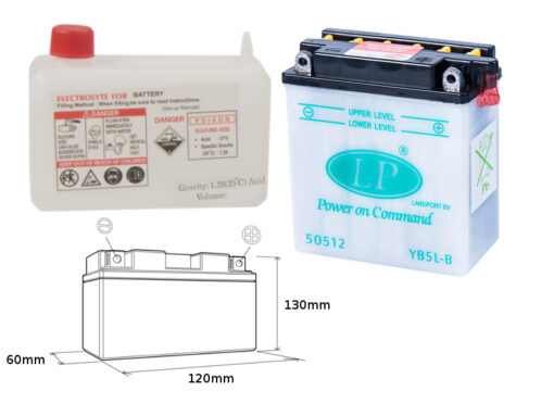 landport akumulator yb5l b md lb5l b 12v 5ah 121