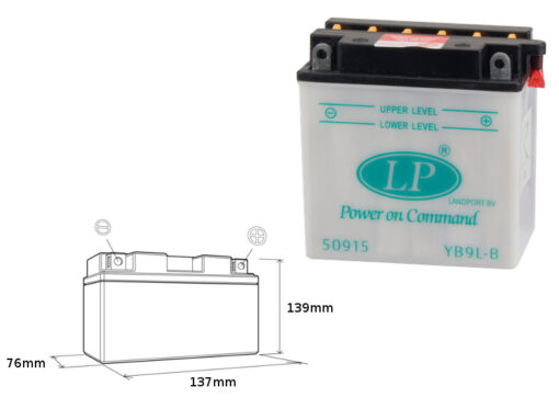 landport akumulator yb9l b mb lb9l b 12v 9ah 137