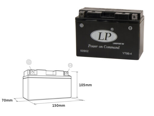 landport akumulator yt9b 4 ms lt9b 4 12v 8ah 150