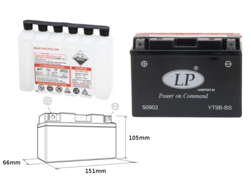 landport akumulator yt9b bs ma lt9b bs 12v 8ah 1