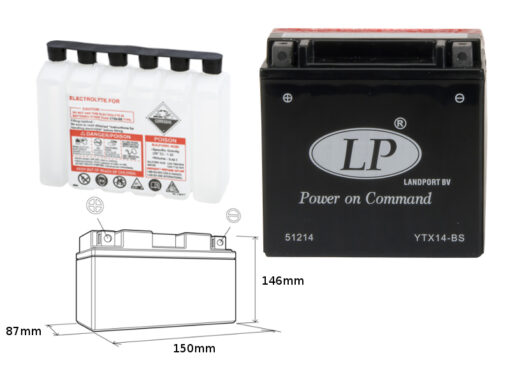 landport akumulator ytx14bs ma ltx14 bs 12v 12ah