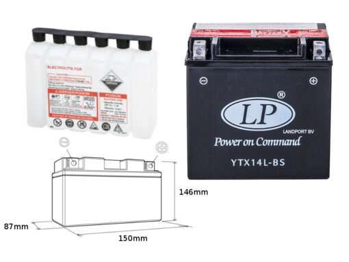 landport akumulator ytx14l bs ma ltx14l bs 12v 1