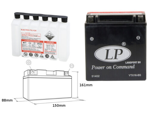 landport akumulator ytx16 bs ma ltx16 bs 12v 14a