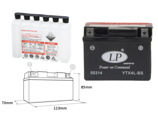 landport akumulator ytx4l bs ma ltx4l bs 12v 3ah