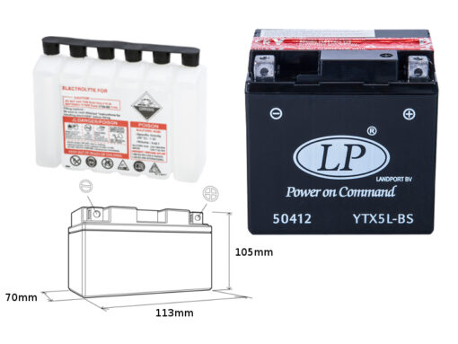 landport akumulator ytx5l bs ma ltx5l bs 12v 4ah