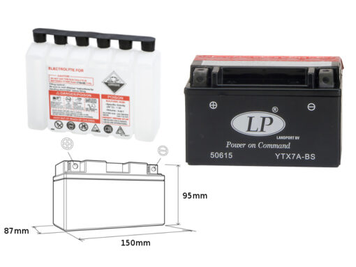 landport akumulator ytx7a bs ma ltx7a bs 12v 6ah