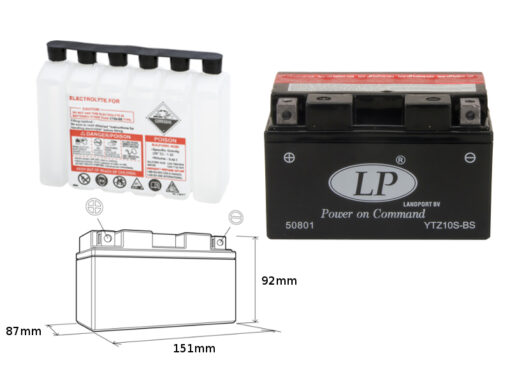 landport akumulator ytz10s bs ma ltz10s bs 12v 8