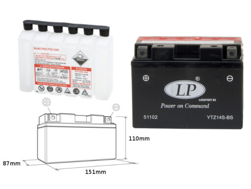 landport akumulator ytz14s bs ma ltz14s bs 12v 1