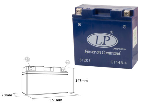 landport akumulator zelowy gt14b 4 mg lt14b 4 12