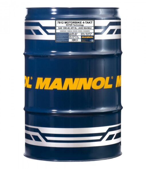 mannol olej silnikowy 4t motorbike 10w40 208l becz