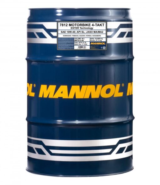 mannol olej silnikowy 4t motorbike 10w40 60l ester