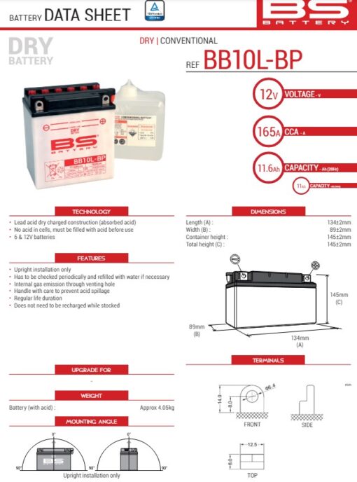 bs akumulator bb10l bp bb10l b yb10l bp 12v 11 1