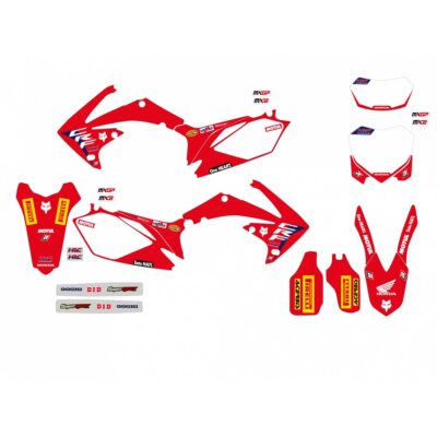 BLACKBIRD KOMPLET NAKLEJEK (OKLEIN) HONDA CRF 250R '10-'13; CRF 450R '09-'12 REPLICA TEAM HRC 24 - widok alternatywny